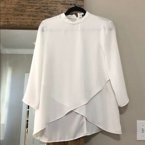 Zara asymmetrical white blouse, never worn!!